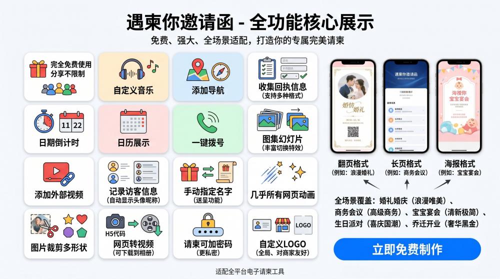 企业庆典不用愁！年会/发布会各类活动邀请函模板全覆盖